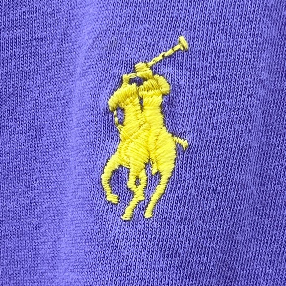 Polo by Ralph Lauren Round Neck Short Sleeve Top, Purple |M - Picture 2 of 10